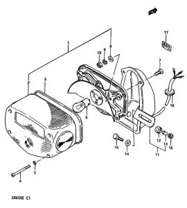 GR650 Задний комбинированный сигнал