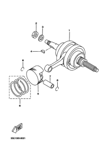 YP250R Коленчатый вал и Поршень