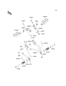 KL250 Подножки
