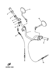 SR125 Рулевой рычаг и кабель