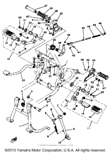 XS360C Stand footrest brake pedal