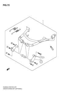 DL650 (ABS) Center stand set