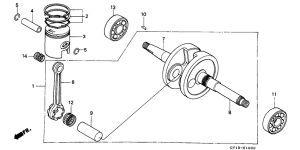 SA50S Crankshaft / piston