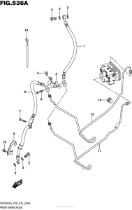 UH200 Front Brake Hose (Uh200Al6 P28)