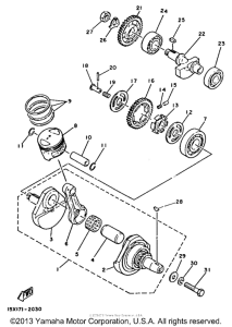 TW200 Коленчатый вал и Поршень