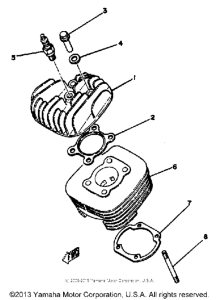 MX100H Cylinder head - cylinder