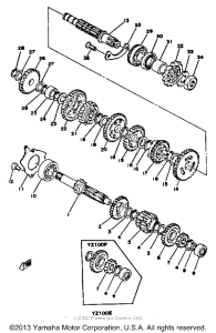 YZ100D Трансмиссия