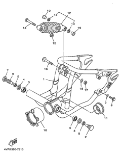 XVS650 Hinterradschwinge aufhang