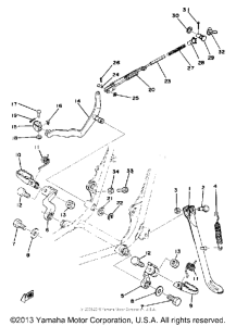 IT175E Stand - footrest - brake pedal