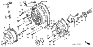 CBR900RR Крышка картера правая