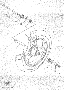 YN50R Переднее колесо