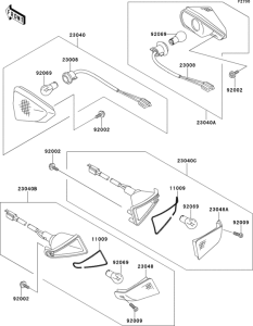 ZX600 Задний фонарь