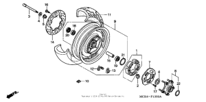 VT1100C2 Переднее колесо