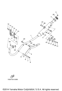 TTR125LEF Выхлопная система