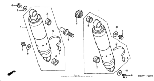 VT750C Задние амортизаторы