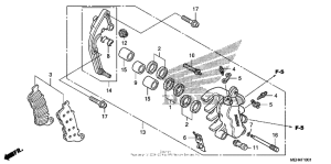 NSA700 Передний тормозной суппорт левый