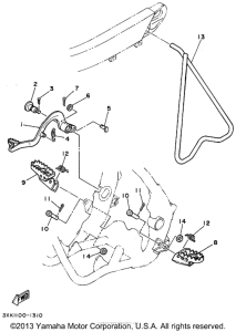 YZ125F1 Stand - footrest
