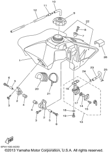 YZ85P Топливный бак