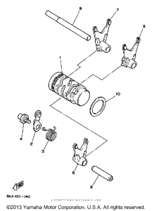 YZ125B Копирный вал
