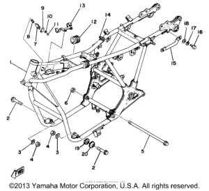 XS750E Side cover - battery box