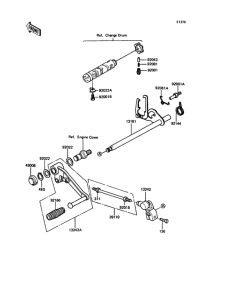 ZX400 Механизм переключения передач