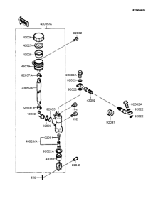 KMX125 Задний торм цилиндр