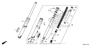 VT1300CR Front Fork (1)
