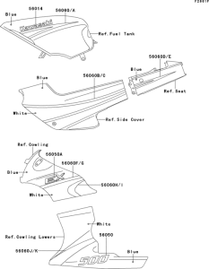  Decals(ex500-a7)(blue / white)