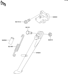 ZX636 Подножка