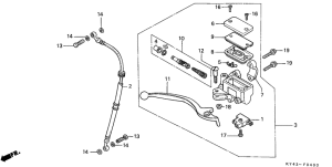 NSR125F Передний главный тормозной цилиндр