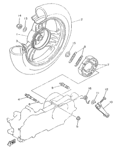 YA50R Переднее колесо