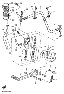 XJR1200 Задний торм цилиндр