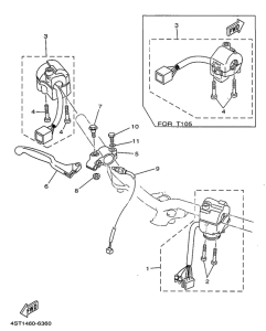 T105E Handle switch. lever