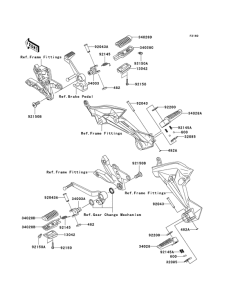ZR750 Подножки