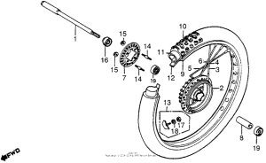 XR500 Переднее колесо