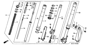 CR500R Передняя вилка
