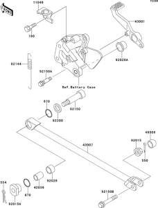 ZX400 Педаль тормоза