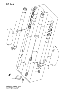RM-Z450 Передняя вилка
