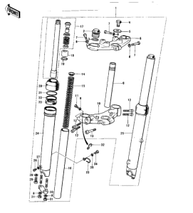  Вилка передней оси