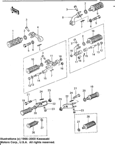 KZ650 Подножки