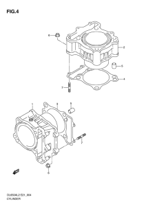 DL650 (ABS) Цилиндр