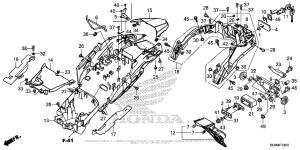 VFR800F Задний бампер