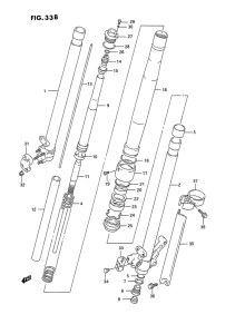 RMX250 Передняя вилка