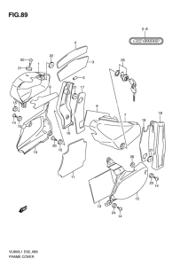 VL800 Обтекатель задний