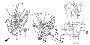 VT750CA Картер двигателя