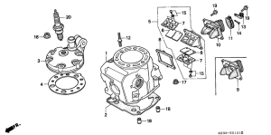 CR250R Cylinder /  cylinder head