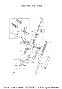 TD1B Front fork and handle