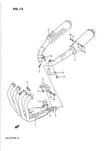 GSX-R1100 Muffler comp