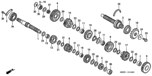 CBF600 (Naked, ABS) Трансмиссия