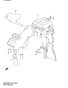 DR200 Заднее крыло